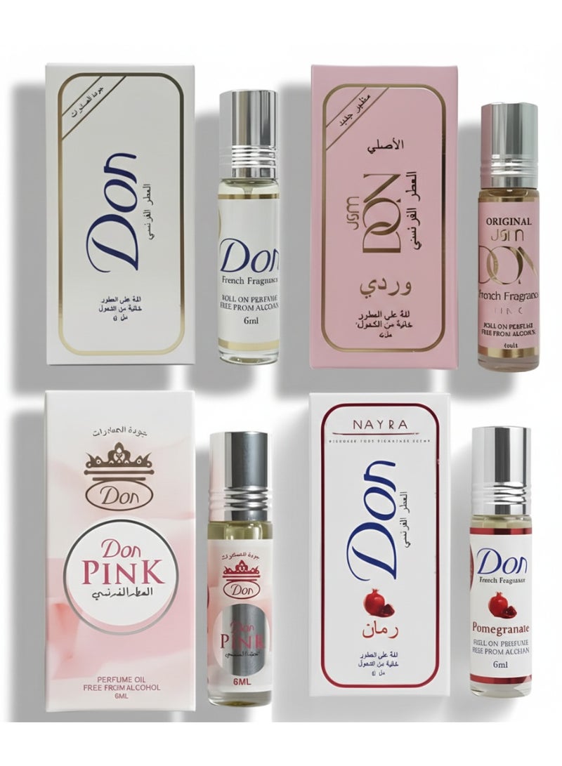 دون مجموعه عطور رول دون مكونه من 4 قطع 6 مل - Image 1